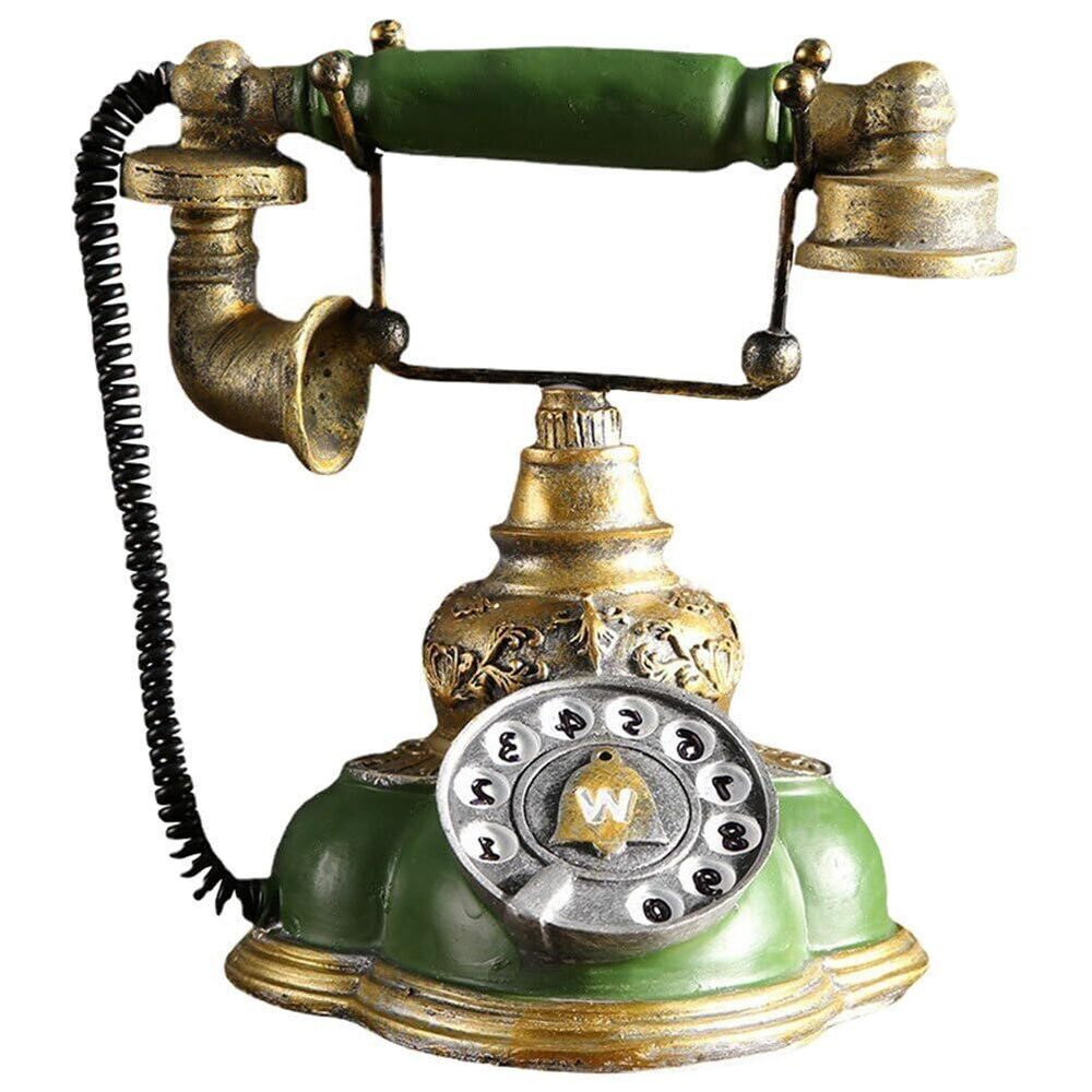7543 Retro Rotary Dial Desk Telephone Resin Vintage Rotary Dial Landline
